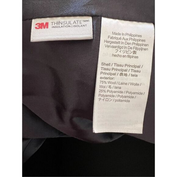 J Crew Black Lady Day Double Cloth Wool Thinsulate Coat Women’s Size 2P - Picture 7 of 7